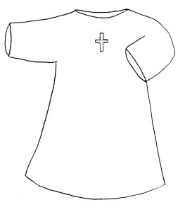 white baptism garment